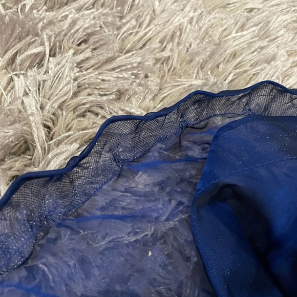 La Femme 28664 Blue Embroidered Bodice Gown 2 - Picture 8 of 10